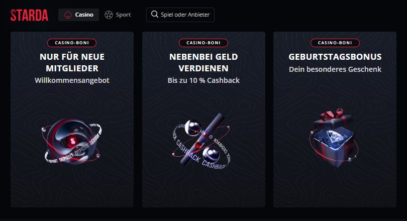 Besuche die Aktionsseite und erhalte alle verfügbaren Boni