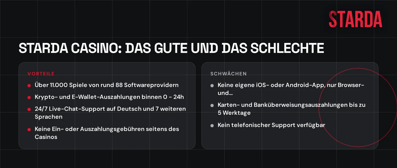 Listet Vorteile und Nachteile